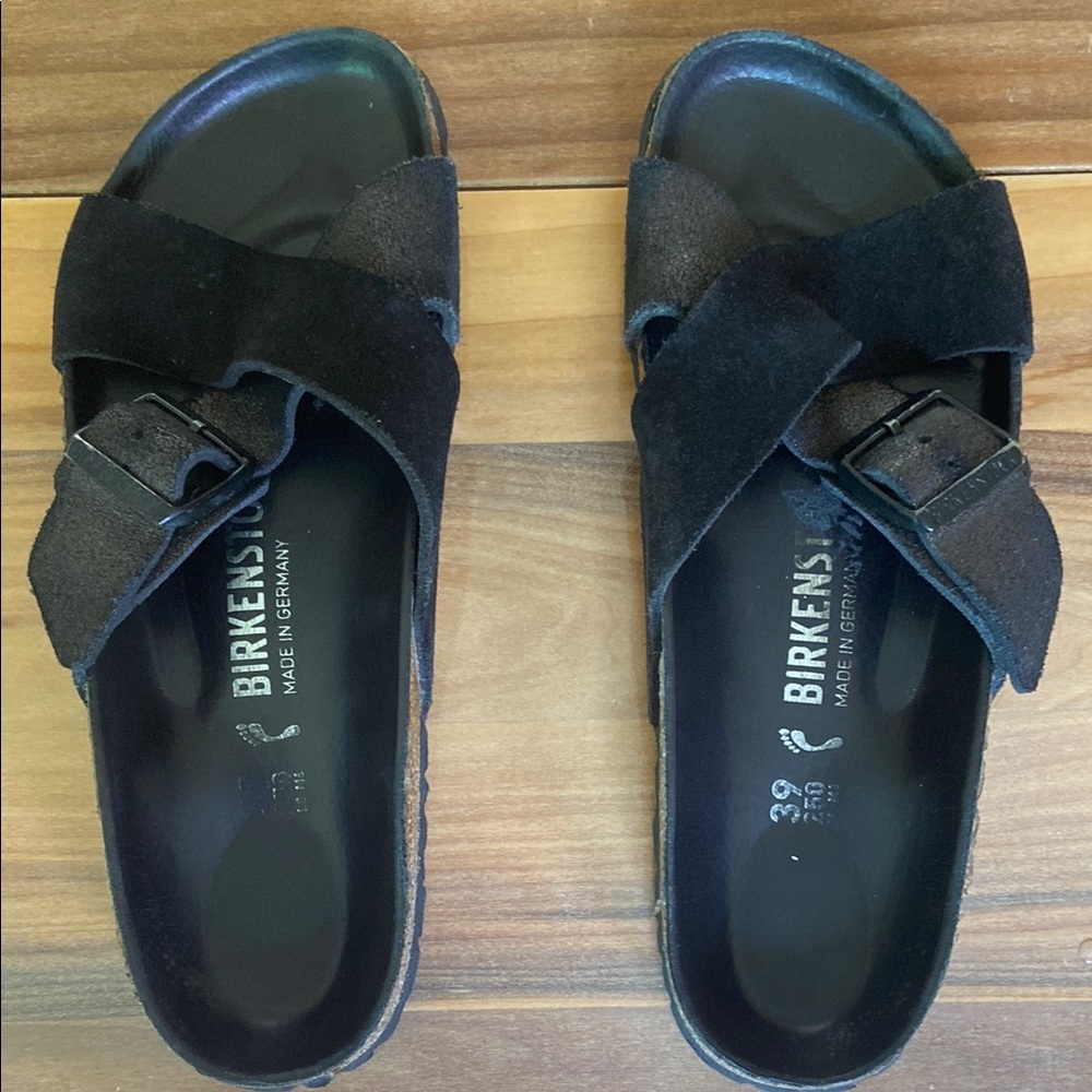 Birkenstock Black Cross-Strap Sandals
